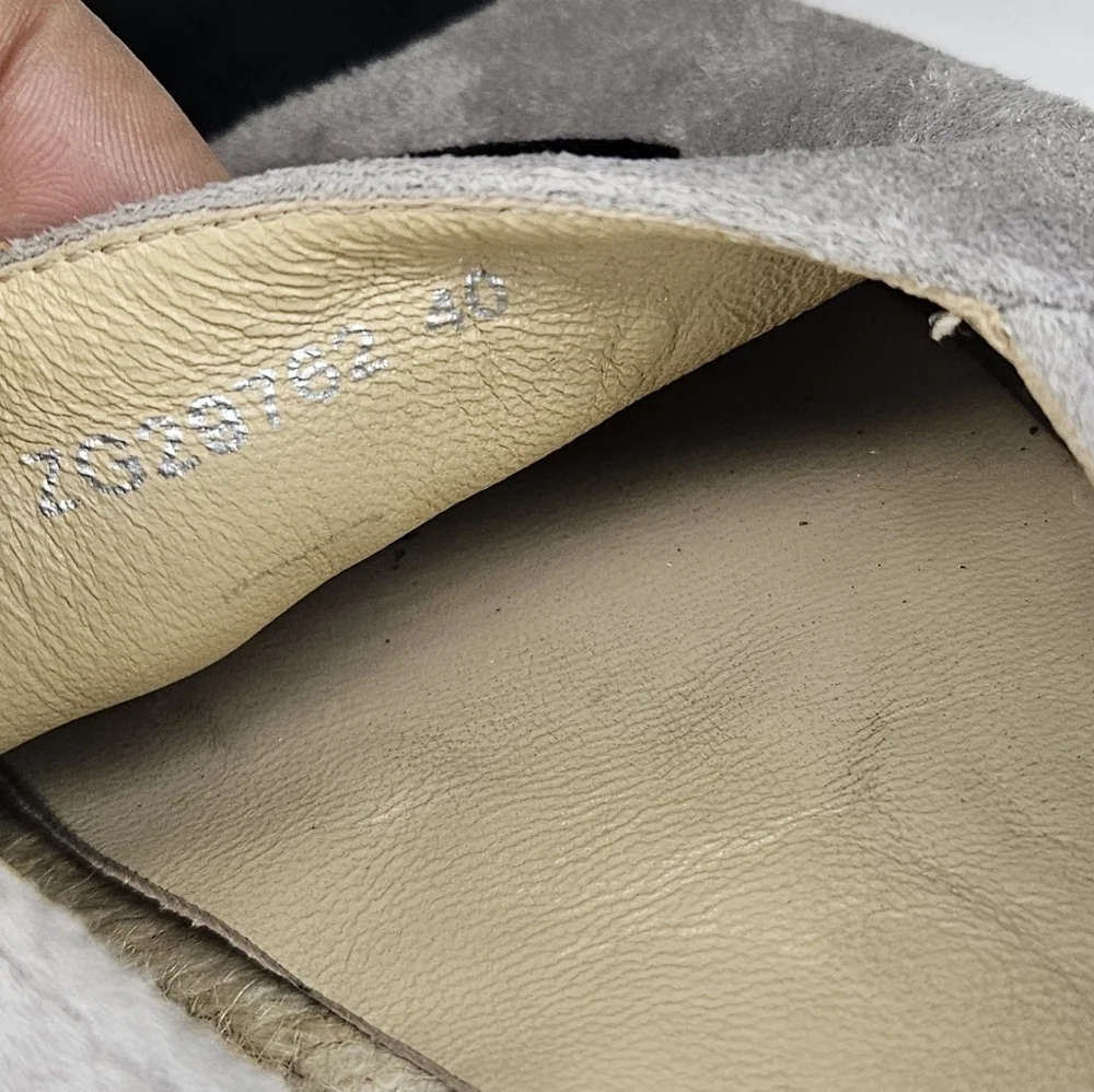 CHANEL Black and Gray Espadrilles Size  40